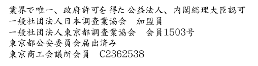 指紋鑑定／筆跡鑑定 会社R&I民間企業の所属団体